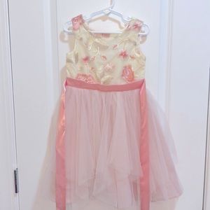 Girls 5 Rare Editions Precious Peachy Pink Dress